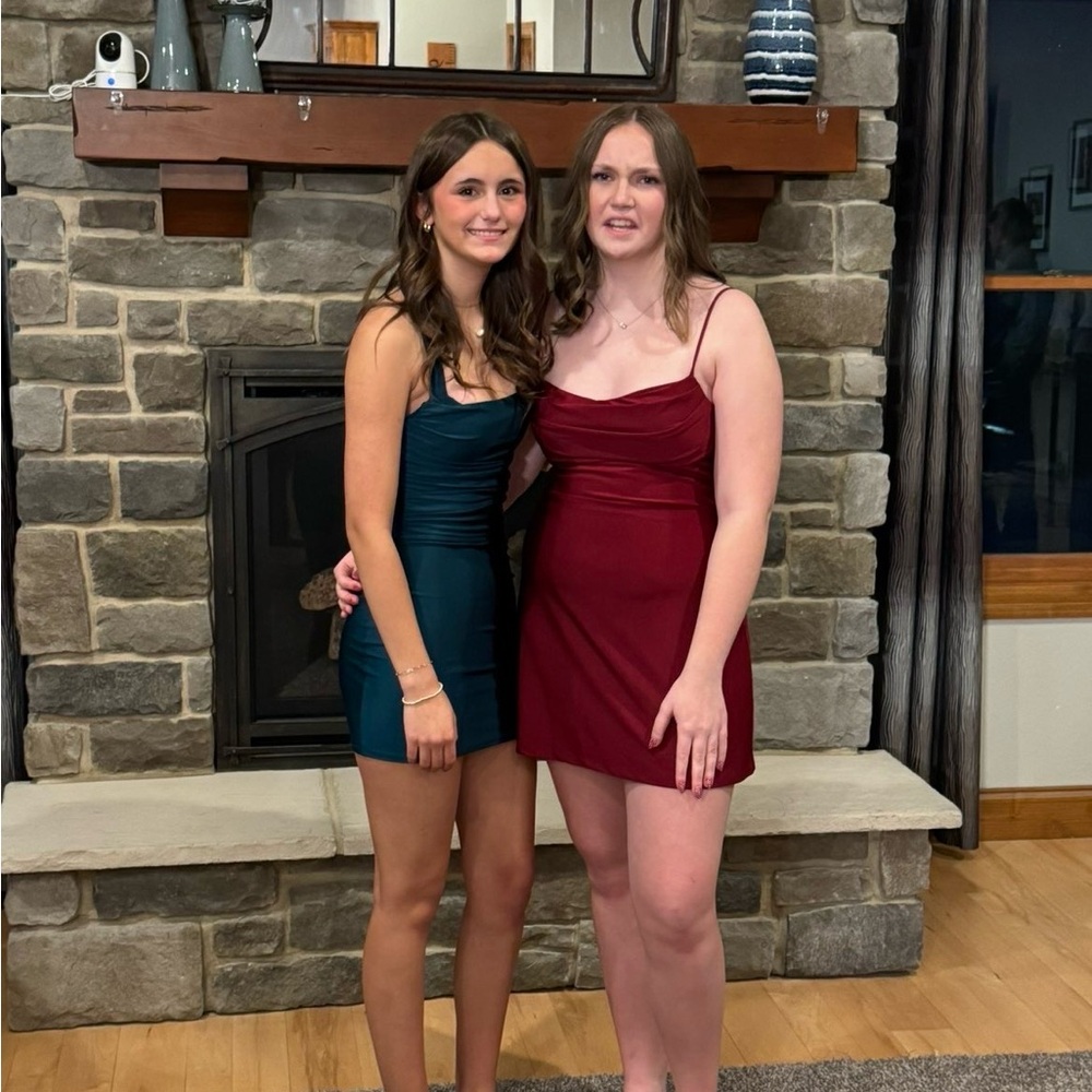 Windsor Teal Mini Dress
